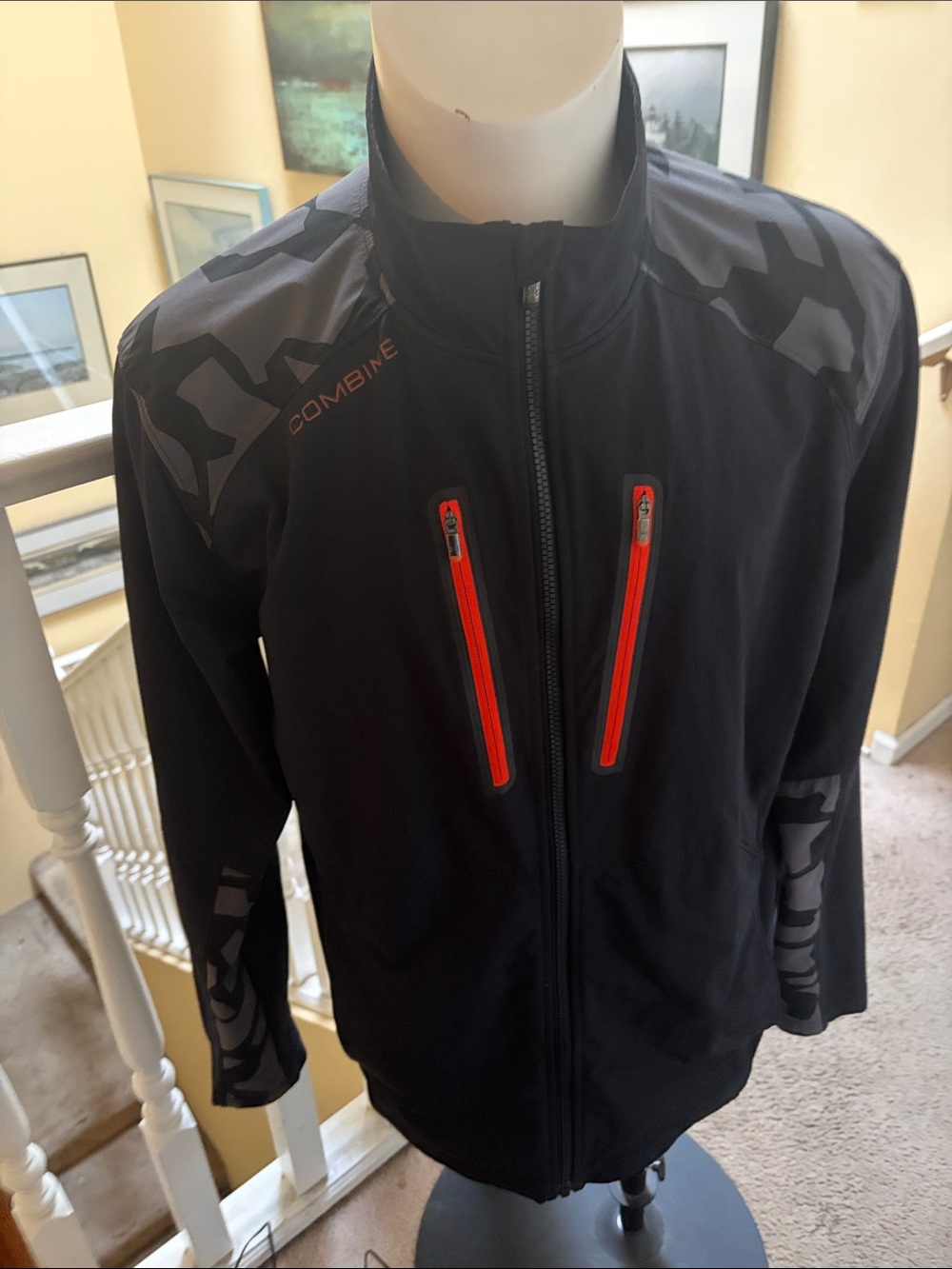 Under Armour Black Performance Jacket with Orange Zippers